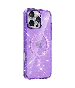 Чехол TPU Eclipse Sparkle (MagFit) для Apple iPhone 16 Pro (6.3") Purple