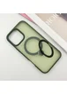 TPU+PC чехол Metal Buttons with MagSafe Colorful HQ Ring для Apple iPhone 16 Pro (6.3") Green