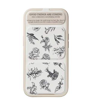 Чохол TPU Panel Stand для Apple iPhone 16 Pro (6.3") Floral Sketch