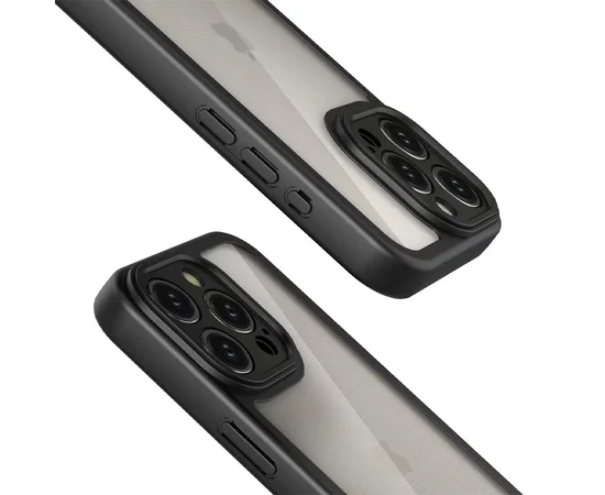 TPU чохол Transparent + Colour 1,5mm для Apple iPhone 16 Pro (6.3") Black