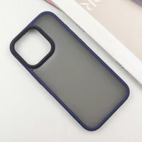 TPU+PC чехол Metal Buttons для Apple iPhone 16 Pro (6.3") Синий