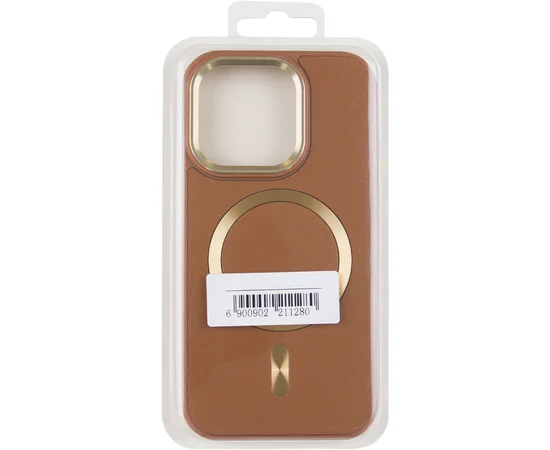 Кожаный чехол SnapCase with MagSafe для Apple iPhone 16 Pro (6.3") Brown
