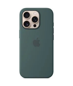 Чохол Silicone case (AAA) з Magsafe and Animation (button) для Apple iPhone 16 Pro (6.3") Lake Green