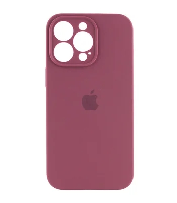Чехол Silicone Case Full Camera Protective (AA) для Apple iPhone 16 Pro (6.3") Бордовый / Plum