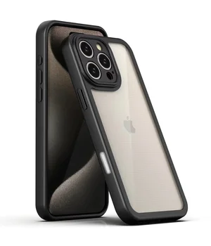 TPU чохол Transparent + Colour 1,5mm для Apple iPhone 16 Pro (6.3") Black