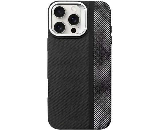 TPU чехол Pixel Craft with MagSafe для Apple iPhone 16 Pro (6.3") Carbon Line