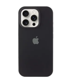 Чохол Silicone Case Full Protective (AA) для Apple iPhone 16 Pro (6.3") Чорний / Black