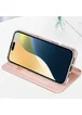 Чохол-книжка Dux Ducis з кишенею для візиток для Apple iPhone 16 Pro (6.3") Rose Gold