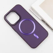 Кожаный чехол SnapCase with MagSafe для Apple iPhone 16 Pro (6.3") Dark Purple