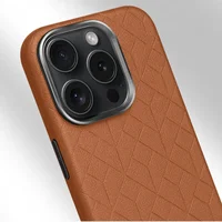 Кожаный чехол Carved with MagSafe для Apple iPhone 16 Pro (6.3") Orange