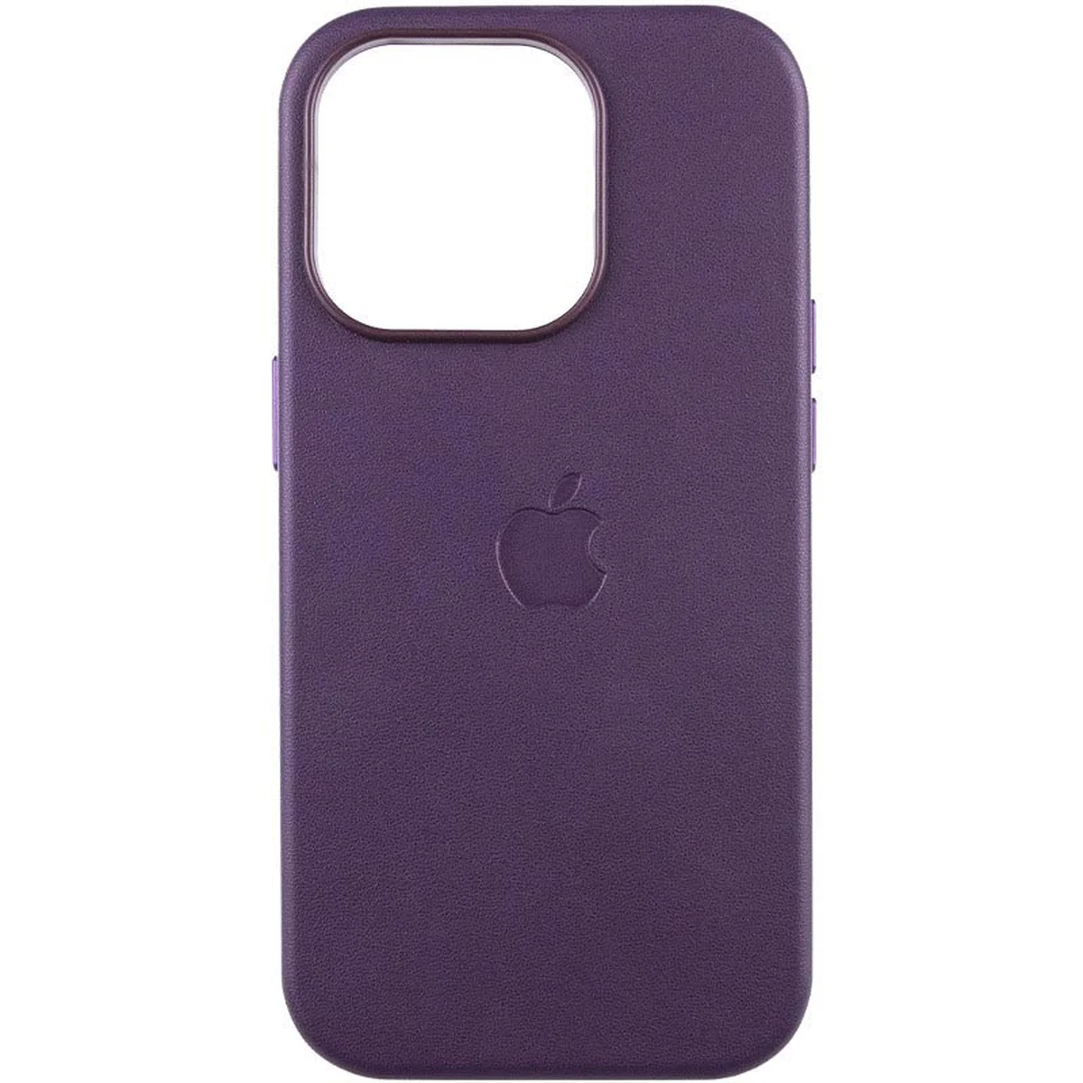 Кожаный чехол Leather Case (AAA) with MagSafe and Animation для Apple iPhone 16 Pro (6.3") Dark Purple