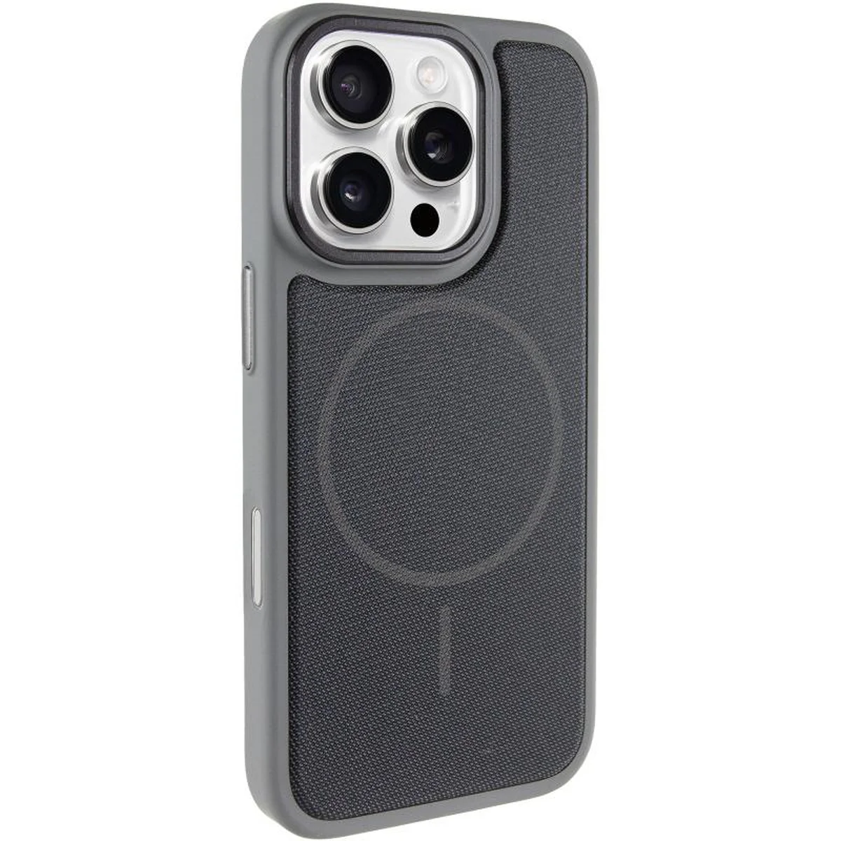 Чехол PC TechWoven Hybrid with MagSafe для Apple iPhone 16 Pro (6.3") Grey / Black