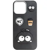 Чехол TPU Leather Toys для Apple iPhone 16 Pro (6.3") Monster / Black