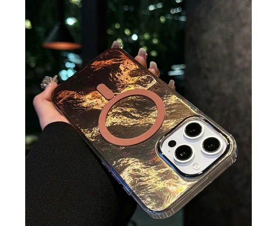 Чехол TPU Shiny Mountain (MagFit) для Apple iPhone 16 Pro (6.3") Chocolate