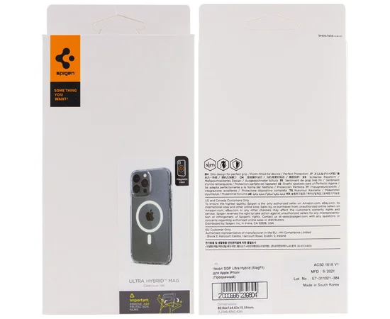 Чехол SGP Ultra Hybrid (MagFit) для Apple iPhone 16 Pro (6.3") Прозрачный