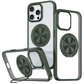 TPU+PC чехол Metal Ring with MagSafe для Apple iPhone 16 Pro (6.3") Зеленый