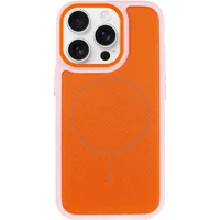 Чехол PC TechWoven Hybrid with MagSafe для Apple iPhone 16 Pro (6.3") Pink / Orange