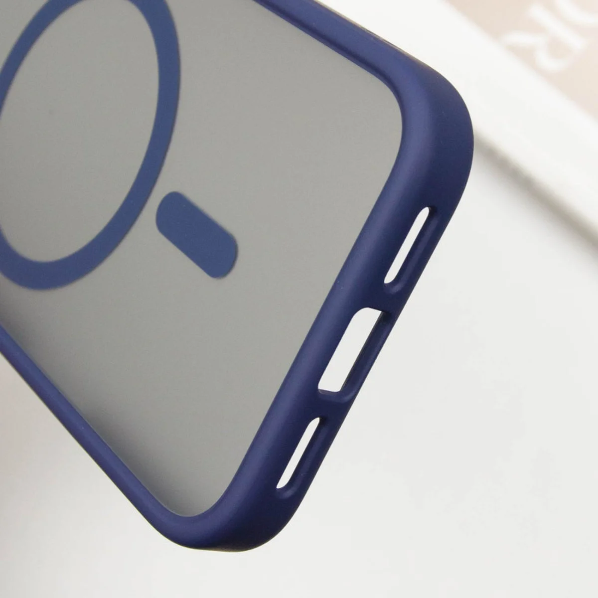 TPU+PC чехол Metal Buttons with MagSafe для Apple iPhone 16 Pro (6.3") Синий