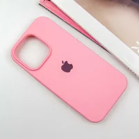 Чехол Silicone Case Full Protective (AA) для Apple iPhone 16 Pro (6.3") Розовый / Light pink