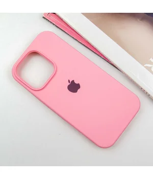 Чохол Silicone Case Full Protective (AA) для Apple iPhone 16 Pro (6.3") Рожевий / Light pink