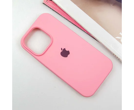 Чехол Silicone Case Full Protective (AA) для Apple iPhone 16 Pro (6.3") Розовый / Light pink