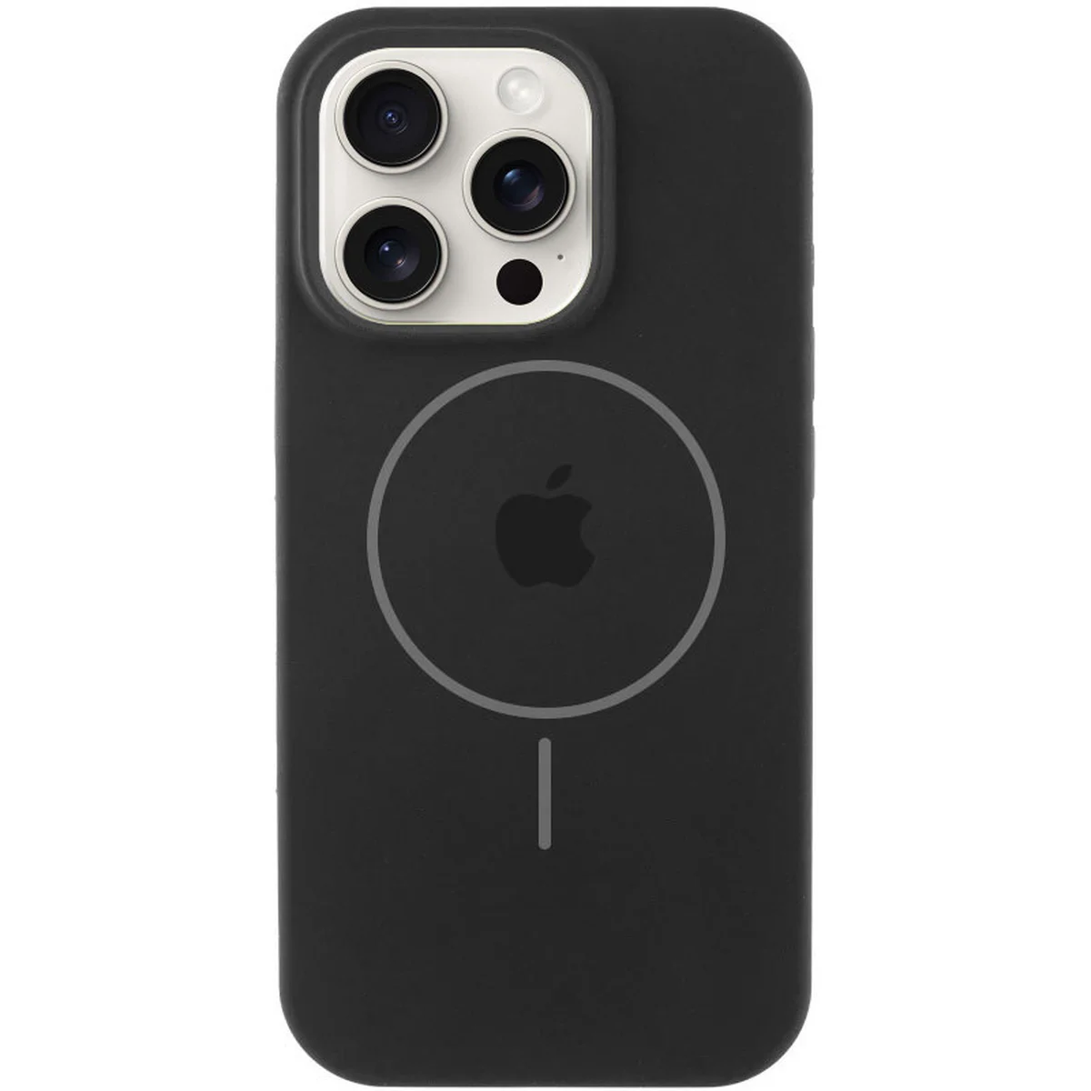 Чехол Silicone Case Full Protective (AA) with MagSafe для Apple iPhone 16 Pro (6.3") Черный / Black