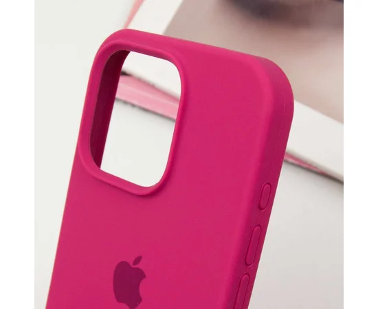 Чехол Silicone Case Full Protective (AA) для Apple iPhone 16 Pro (6.3") Красный / Rose Red