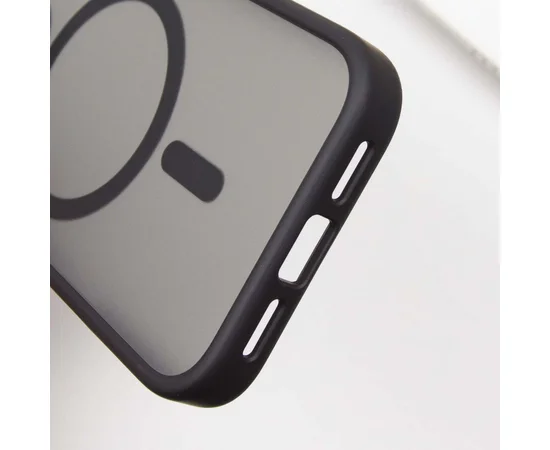 TPU+PC чехол Metal Buttons with MagSafe для Apple iPhone 16 Pro (6.3") Черный