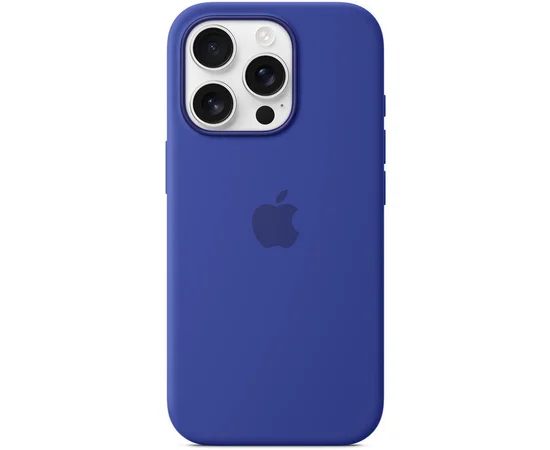 Чехол Silicone case (AAA) with Magsafe and Animation (button) для Apple iPhone 16 Pro (6.3") Ultramarine
