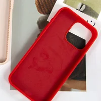 Чехол Silicone Case Full Protective NO LOGO with Ring для Apple iPhone 16 Pro (6.3") Red