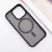 TPU+PC чехол Metal Buttons with MagSafe для Apple iPhone 16 Pro (6.3") Черный