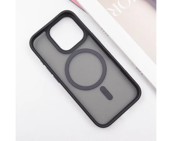 TPU+PC чехол Metal Buttons with MagSafe для Apple iPhone 16 Pro (6.3") Черный