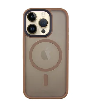 TPU+PC чехол Metal Buttons with MagSafe для Apple iPhone 16 Pro (6.3") Золотой