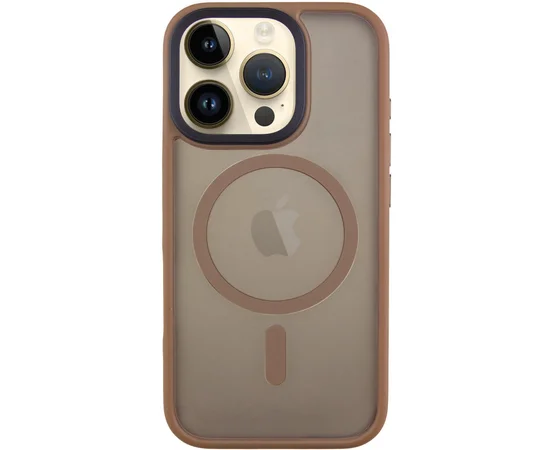 TPU+PC чохол Metal Buttons with MagSafe для Apple iPhone 16 Pro (6.3") Золотий