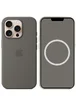 Чехол Silicone case (AAA) with Magsafe and Animation (button) для Apple iPhone 16 Pro (6.3") Stone Grey