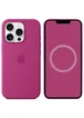 Чехол Silicone case (AAA) with Magsafe and Animation (button) для Apple iPhone 16 Pro (6.3") Fuchsia