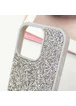 TPU чехол Bling World Rock Diamond для Apple iPhone 16 Pro (6.3") Серебряный