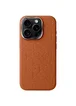 Кожаный чехол Carved with MagSafe для Apple iPhone 16 Pro (6.3") Orange