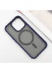 TPU+PC чехол Metal Buttons with MagSafe для Apple iPhone 16 Pro (6.3") Синий