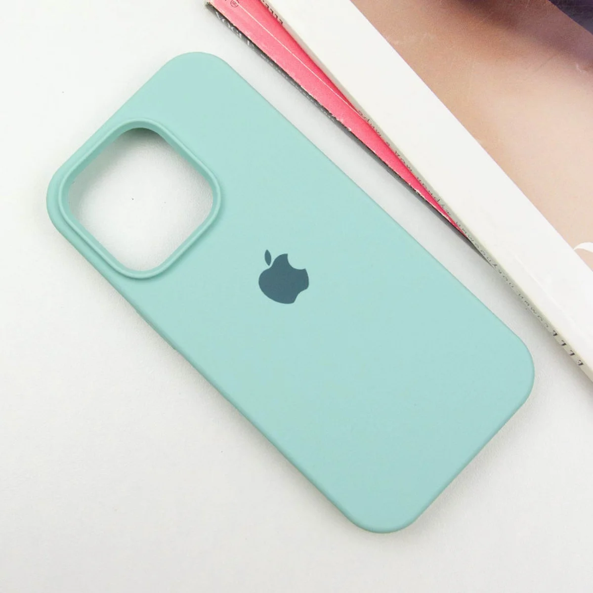 Чохол Silicone Case Full Protective (AA) для Apple iPhone 16 Pro (6.3") Бірюзовий / Beryl