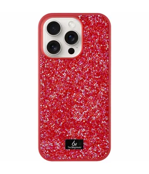 TPU чехол Bling World Rock Diamond для Apple iPhone 16 Pro (6.3") Красный