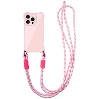Чехол TPU CrossBody with straps для Apple iPhone 16 Pro (6.3") Pink