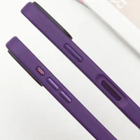 TPU+PC чехол Metal Buttons для Apple iPhone 16 Pro (6.3") Темно-Фиолетовый