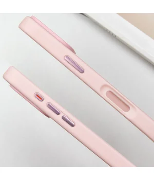TPU+PC чохол Metal Buttons для Apple iPhone 16 Pro (6.3") Рожевий
