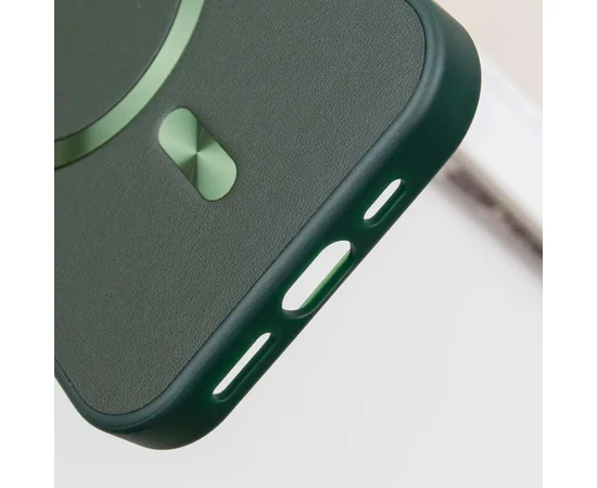 Шкіряний чохол SnapCase with MagSafe для Apple iPhone 16 Pro (6.3") Green
