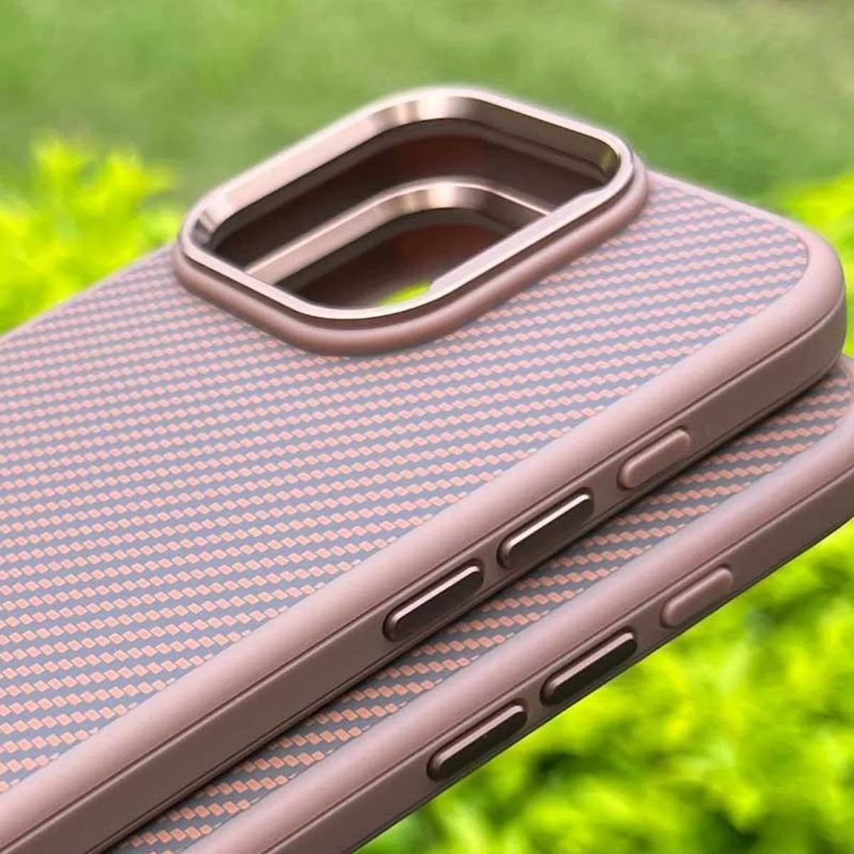 Чехол TPU+PC Carbon with MagSafe для Apple iPhone 16 Pro (6.3") Golden Rose