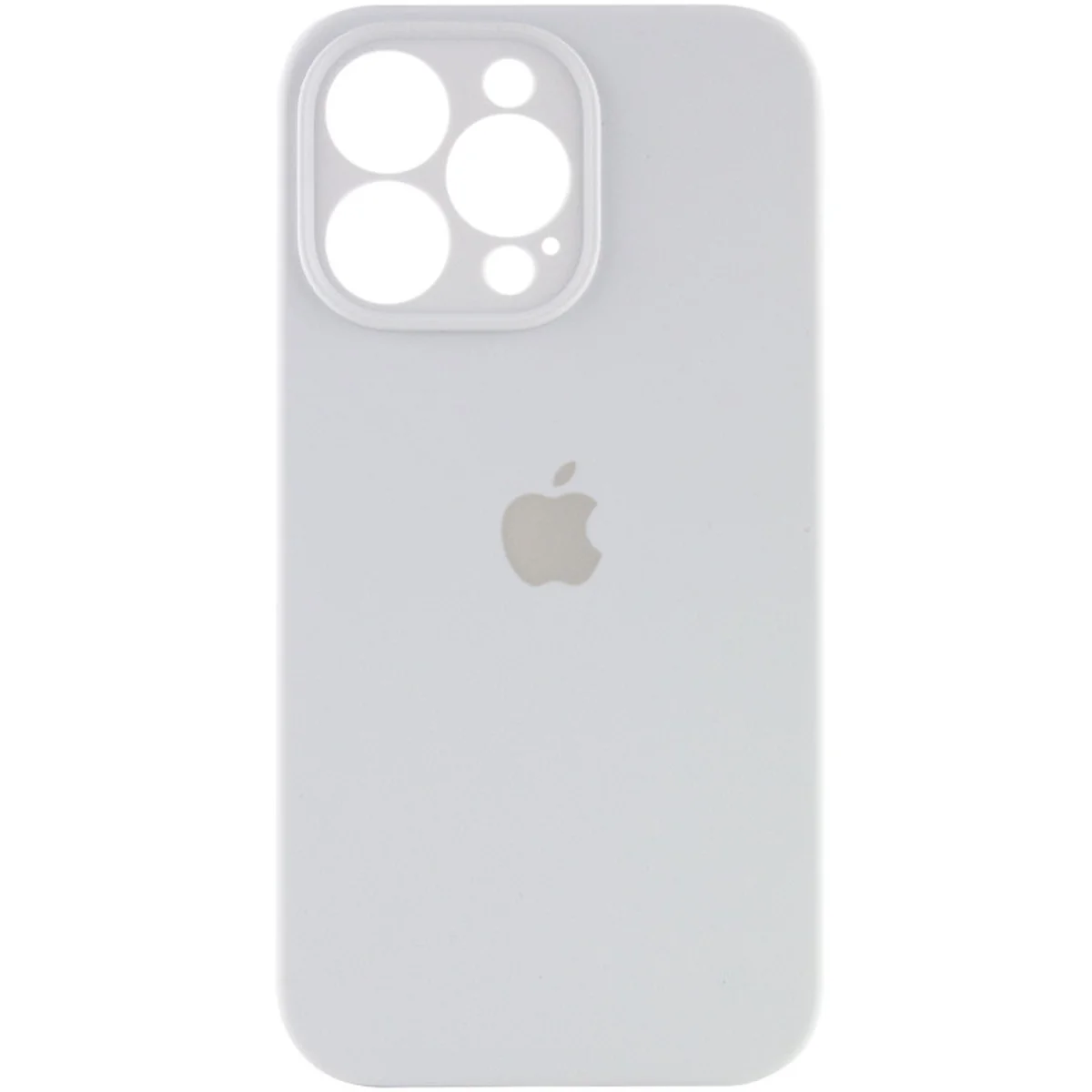 Чехол Silicone Case Full Camera Protective (AA) для Apple iPhone 16 Pro (6.3") Белый / White