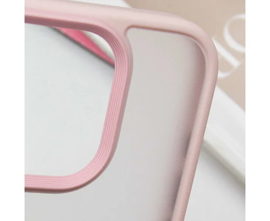 TPU+PC чохол Metal Buttons для Apple iPhone 16 Pro (6.3") Рожевий