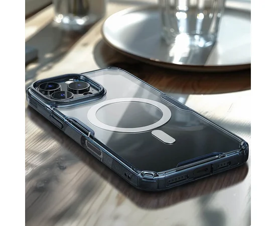 TPU чохол Nillkin Nature Pro Magnetic для Apple iPhone 16 Pro (6.3") Синій (прозорий)