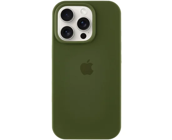 Чохол Silicone Case Full Protective (AA) для Apple iPhone 16 Pro (6.3") Зелений / Dark Olive